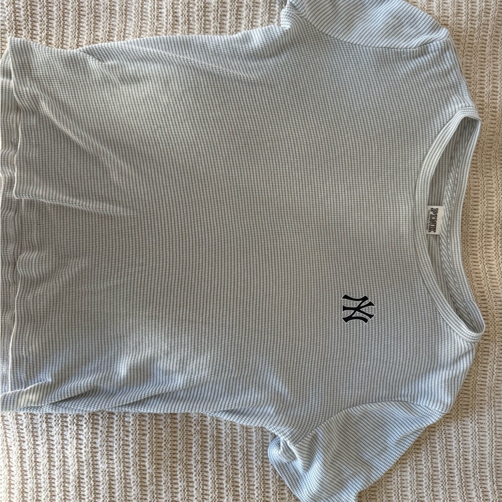 New York Yankees  Blue Striped Shirt